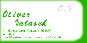 oliver valasek business card